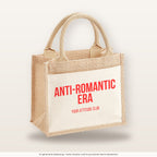 Anti-Romantic Era – Jutetasche mit Spruch, kleine Jutetasche 26 × 22 cm