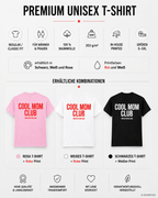 COOL MOM CLUB – Schwarzes Unisex T-Shirt mit weißem Backprint | Regular Fit Mama Shirt | Cool Mom Shirt | Muttertag & Geschenk für Mama