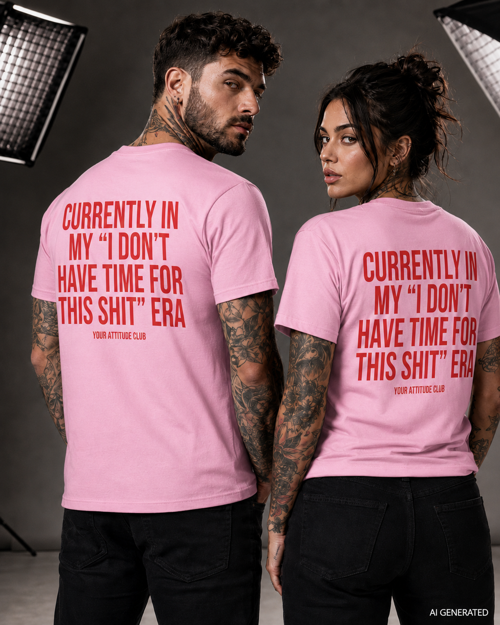 CURRENTLY IN MY “I DON’T HAVE TIME FOR THIS SHIT” ERA – Schwarzes Unisex T-Shirt mit weißem Backprint | Regular Fit Sarcastic Statement Shirt