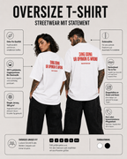 DING DONG UR OPINION IS WRONG – weißes Unisex Oversize Shirt mit rotem Backprint, freches Statement T-Shirt, sarkastisches Streetwear Geschenk