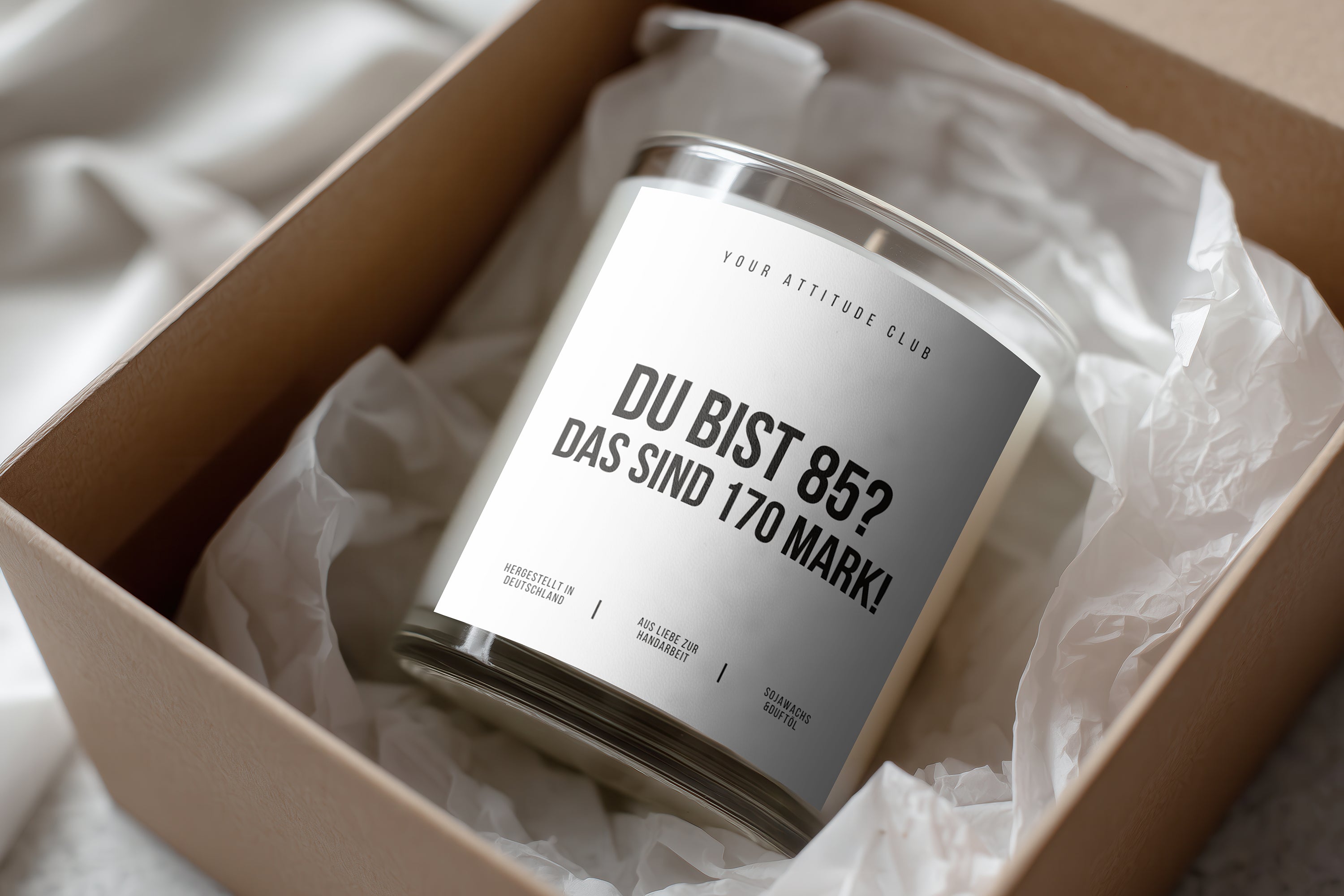 DU BIST 85? DAS SIND 170 MARK! – Lustige Geburtstagskerze Geschenkidee 85 Geburtstag Freund Freundin Partner Kollegen BFF Humor Sojawachs Kerze 300 ml