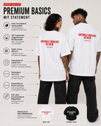 EMOTIONALLY UNAVAILABLE BUT ONLINE – schwarzes Unisex Oversize Shirt mit weißem Backprint, Dating Humor T-Shirt, freches Streetwear Geschenk