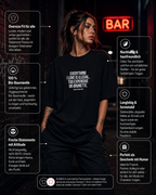 EVERYTHING I LOVE IS ILLEGAL, TOO EXPENSIVE OR BRUNETTE | Oversize Shirt Unisex mit Frontprint, Statement Shirt aus Bio-Baumwolle