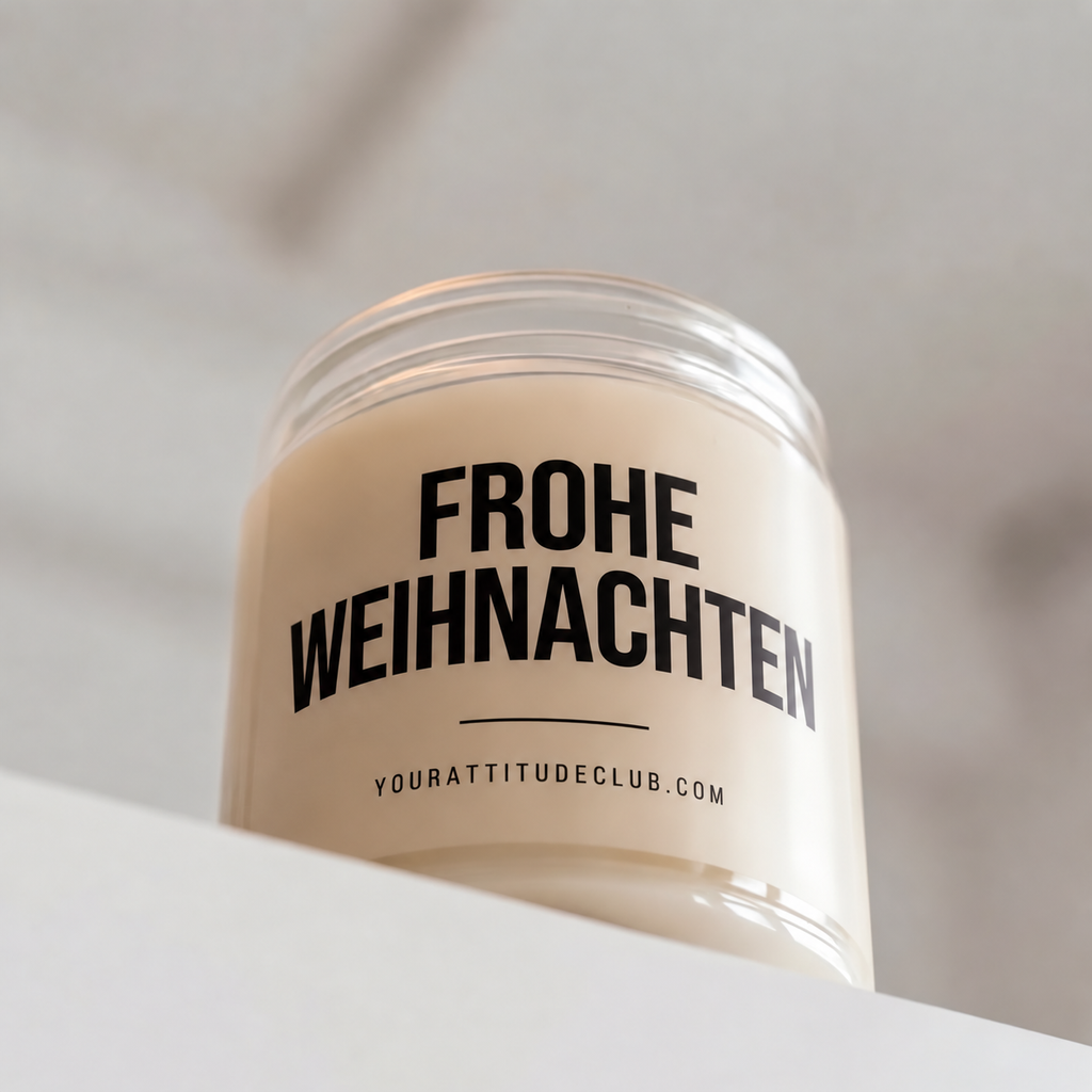 FROHE WEIHNACHTEN | Weihnachtskerze, Weihnachtsgeschenk, Geschenk für Familie, Freunde, Kollegen, Nachbarn, Wichtelgeschenk