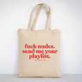 F*ck nudes are boring. send me money. Beutel – Statement Tragetasche Baumwolle, frecher Stoffbeutel, Shopper Bag groß, Trend Tasche Damen Herren