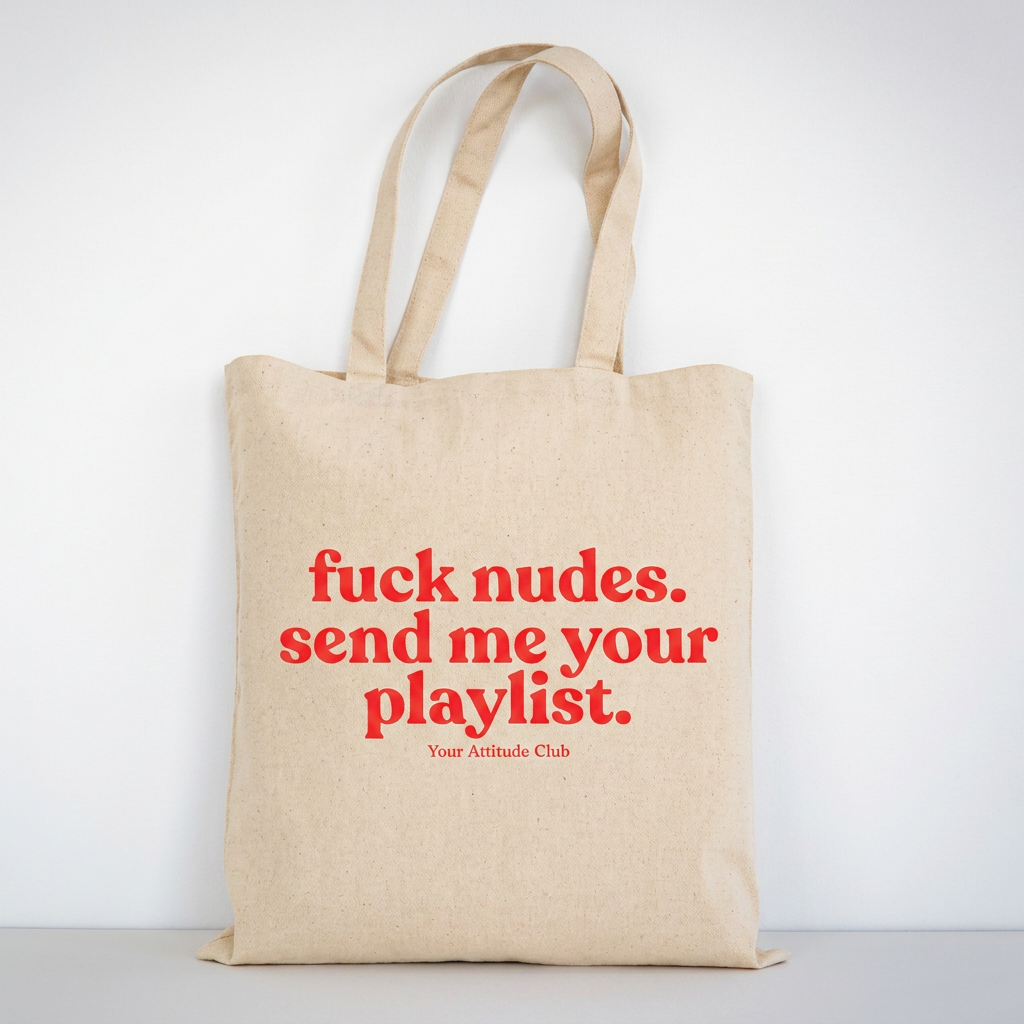 F*ck nudes are boring. send me money. Beutel – Statement Tragetasche Baumwolle, frecher Stoffbeutel, Shopper Bag groß, Trend Tasche Damen Herren