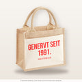 Genervt seit 1991. – Jutetasche mit Spruch, kleine Jutetasche 26 × 22 cm