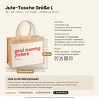 Good Morning Fuckers – Jutetasche mit Spruch, Maße, Material und Pflege