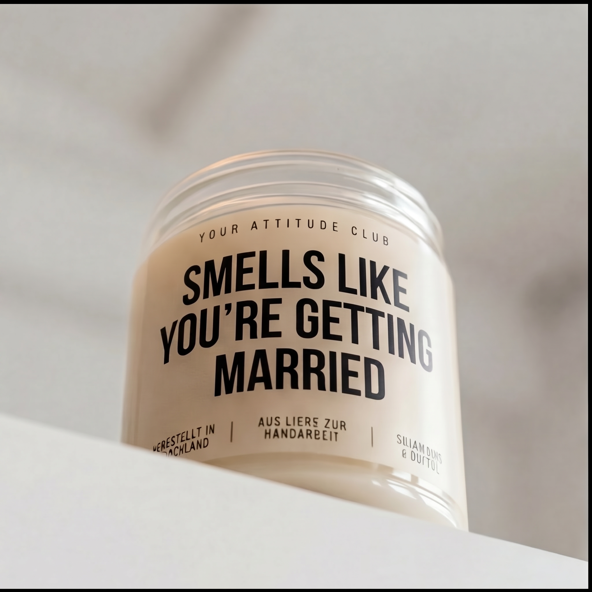 Smells Like You're Getting Married | Lustige Kerze zur Verlobung oder Hochzeit