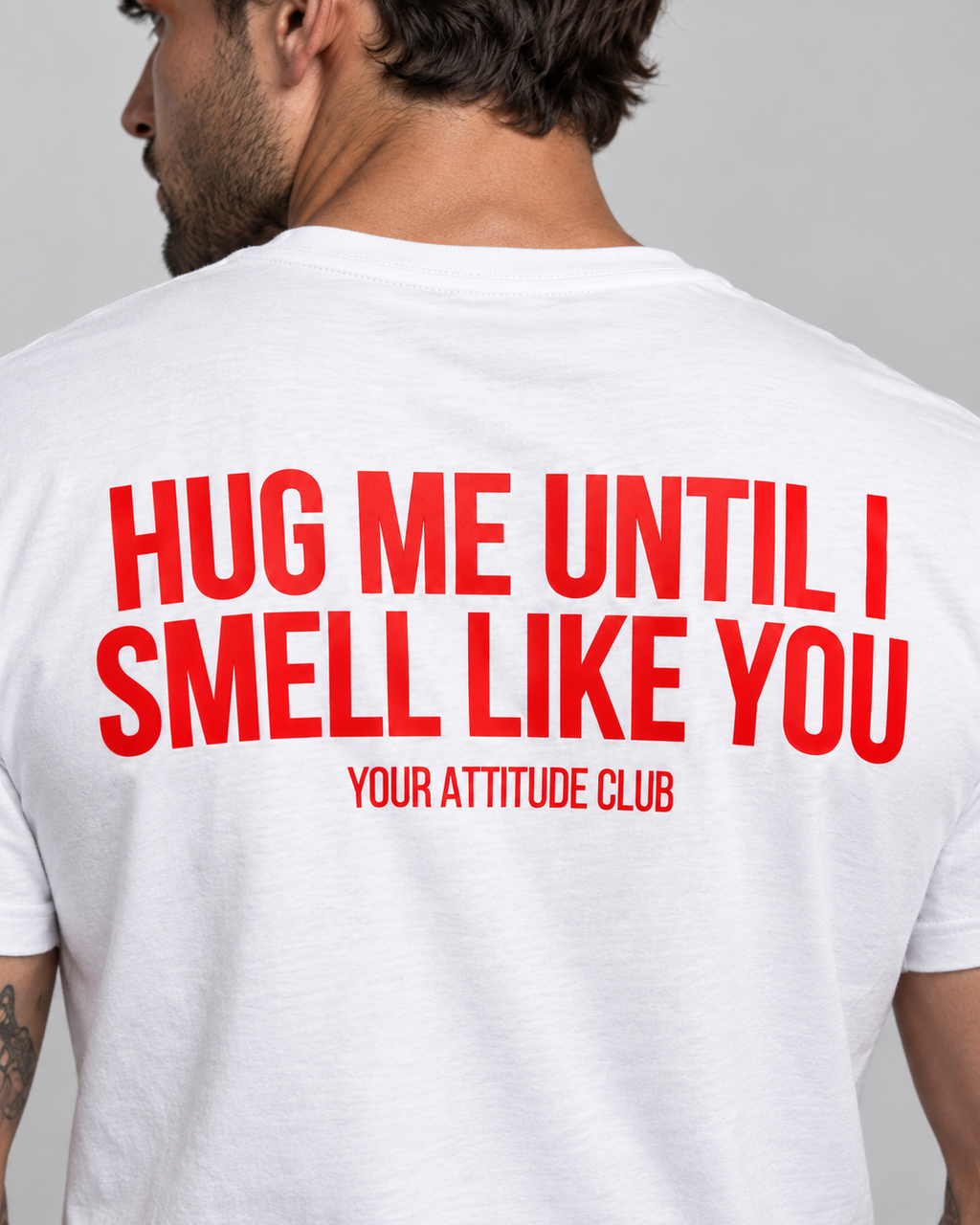AFTER SEX T-SHIRT – Unisex Statement T-Shirt Weiß mit rotem Backprint | freches Erwachsenen Sprüche Shirt