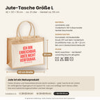 Ich bin erreichbar. Aber nicht verfügbar. – Jutetasche mit Spruch, Maße, Material und Pflege
