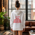 Ich bin nicht gestresst. Ich hab nur Weihnachten – weißer Hoodie mit rotem Backprint, Damen im Loft