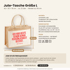Ich hab heute schon genug Persönlichkeit gezeigt. – Jutetasche mit Spruch, Maße, Material und Pflege