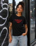 IDK HOW TO FLIRT BUT WE CAN ARGUE – besticktes Damen Shirt, lustiges Statement T-Shirt, Geschenk für Freundin, Bio-Baumwolle, Weiß oder Schwarz