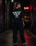 IDK HOW TO FLIRT BUT WE CAN ARGUE | Oversize Shirt Unisex mit Backprint, Statement Shirt aus Bio-Baumwolle