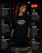 I DON’T NEED A SEX LIFE. LIFE F*CKS ME EVERY DAY. | Oversize Shirt Unisex mit Frontprint, Statement Shirt aus Bio-Baumwolle