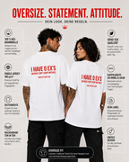 I HAVE 0 EX’S BECAUSE I DON’T COUNT MISTAKES – Unisex Oversize T-Shirt mit Backprint, lustiges Statement Shirt, Streetwear Geschenk