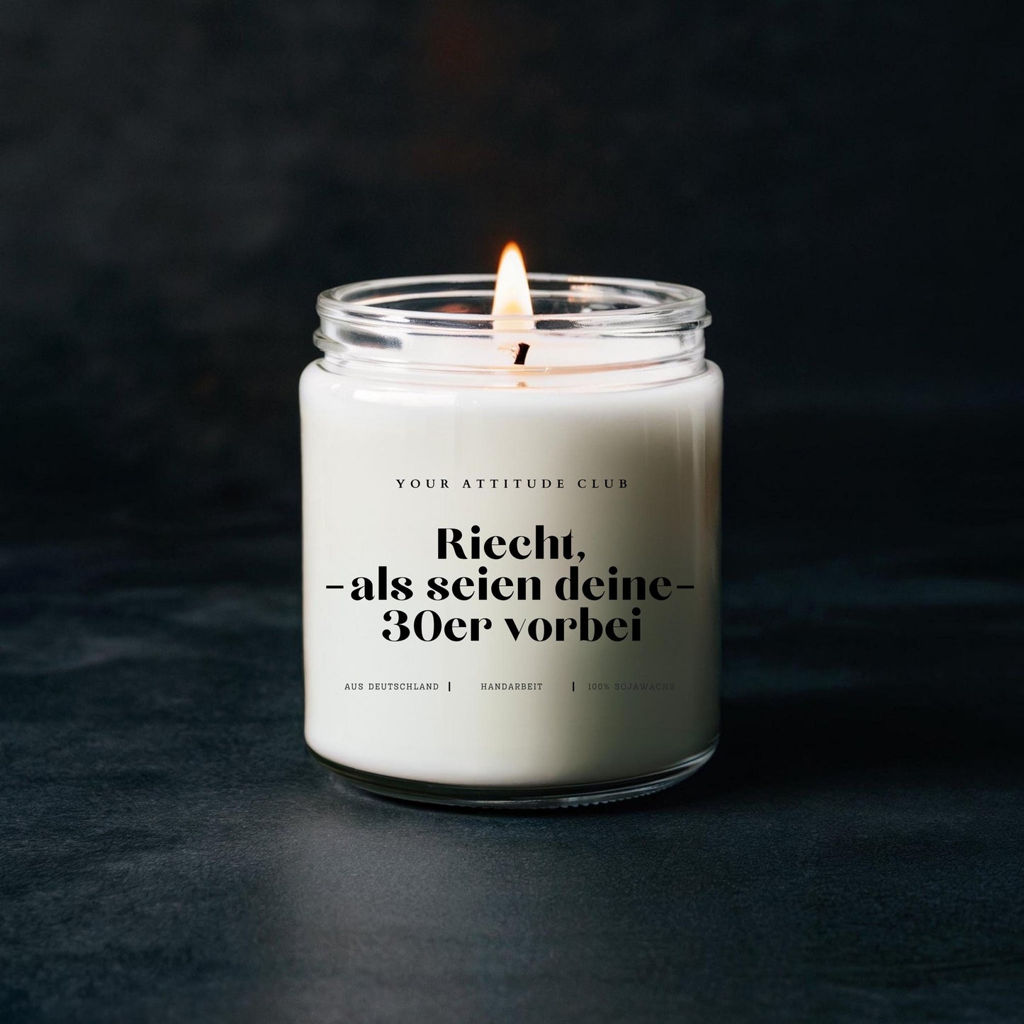 Geschenk Kerze von Your Attitude Club. Perfekt für Freunde, Familie, Kollegen und Partner.