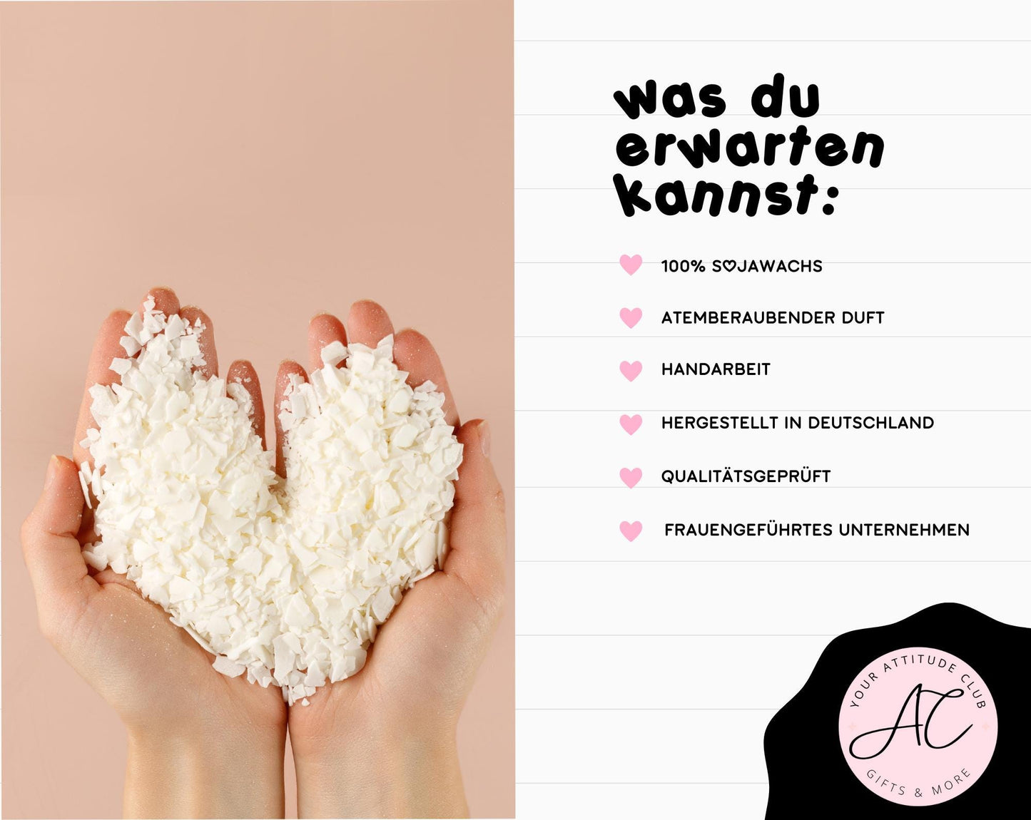 Geschenk Kerze von Your Attitude Club. Perfekt für Freunde, Familie, Kollegen und Partner.