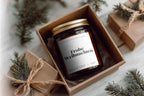 Frohe Weihnachten – Edle Weihnachtskerze im Amberglas, Handmade Sojawachs, Geschenkidee Weihnachten für Freunde, Familie, Kollegen, Partner