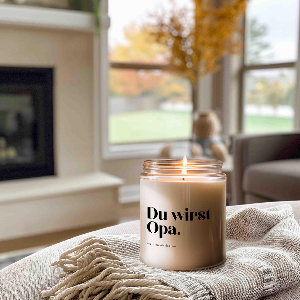 Du wirst Opa Kerze, Schwangerschaft verkünden, Geschenk für Großeltern, Überraschung, Baby Reveal, Sojawachs Duftkerze von Your Attitude Clu