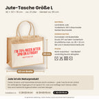 I'm 70% nicer after 3pm on a Friday – Jutetasche mit Spruch, Maße, Material und Pflege