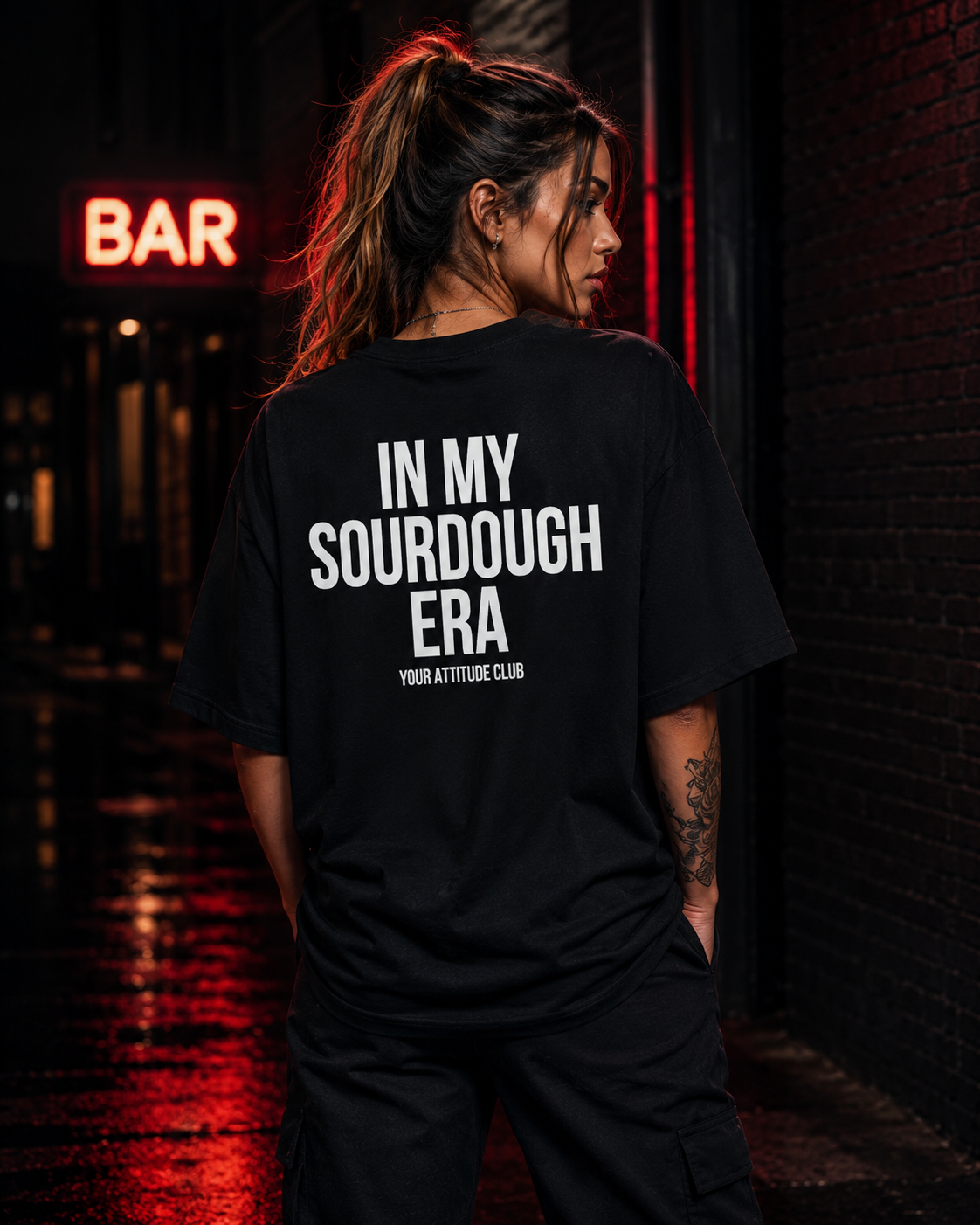 IN MY SOURDOUGH ERA | Oversize Shirt Unisex mit Backprint, Statement Shirt aus Bio-Baumwolle