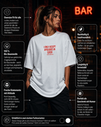 I ONLY ACCEPT APOLOGIES IN CASH | Oversize Shirt Unisex mit Frontprint, Statement Shirt aus Bio-Baumwolle
