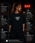 I ONLY ACCEPT APOLOGIES IN CASH | Oversize Shirt Unisex mit Frontprint, Statement Shirt aus Bio-Baumwolle