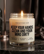 Keep Your Hands Clean And Your Mind Dirty | Kinky Kerze, freches Geschenk, Dark Humor, Sojawachs Kerze, vegan, handgemacht