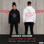 Kekse gebacken? Gekauft und gelogen – Hoodie wahlweise mit Front- oder Backprint, Paar vor Betonwand