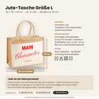 Main Character – Jutetasche mit Spruch, Maße, Material und Pflege