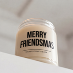 MERRY FRIENDSMAS | Weihnachtskerze, Weihnachtsgeschenk für beste Freundin, besten Freund, Freundeskreis, Friendsmas Geschenk, Wichtelgeschenk
