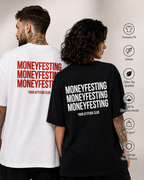 MONEYFESTING MONEYFESTING MONEYFESTING – Unisex Oversize T-Shirt mit Backprint, Statement Shirt, Streetwear Geschenk für Frauen und Männer