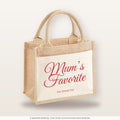 Mum’s Favorite – Jutetasche mit Spruch, kleine Jutetasche 26 × 22 cm