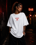 MY EX IS GAY | Oversize Shirt Unisex mit Frontprint, Statement Shirt aus Bio-Baumwolle
