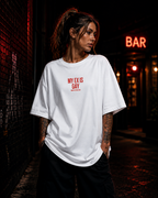 MY EX IS GAY | Oversize Shirt Unisex mit Frontprint, Statement Shirt aus Bio-Baumwolle