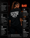 NOT MY PROBLEM WHAT YOU THINK ABOUT ME | Oversize Shirt Unisex mit Backprint, Statement Shirt aus Bio-Baumwolle