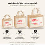 People – Absolute nightmare, would not recommend. – Jutetasche mit Spruch, Größenvergleich klein, mittel, groß