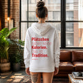 Plätzchen haben keine Kalorien. Das ist Tradition – weißer Hoodie mit rotem Backprint, Damen im Loft