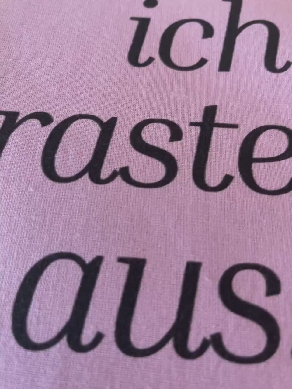 Ich atme ein. Ich raste aus. | Baumwolle Arbeit Kollegin