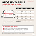 Größentabelle Unisex Pullover S bis 4XL