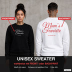 Mum’s favorite – Pullover wahlweise mit Front- oder Backprint, Paar vor Betonwand