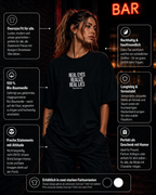 REAL EYES REALIZE REAL LIES | Oversize Shirt Unisex mit Frontprint, Statement Shirt aus Bio-Baumwolle