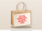 Sex is like a gas station, sometimes you get full service, sometimes self service – Jutetasche mit Spruch, große Jutetasche, Detailansicht