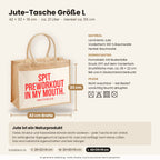 Spit preworkout in my mouth. – Jutetasche mit Spruch, Maße, Material und Pflege