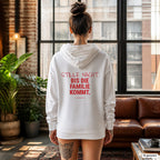 Stille Nacht. Bis die Familie kommt – weißer Hoodie mit rotem Backprint, Damen im Loft