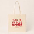 Rien Ne Va Plus Fuckers – Stoffbeutel mit Spruch natur mit rotem Aufdruck, Produktansicht