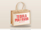 Tequila por favor – Jutetasche mit Spruch, große Jutetasche, Detailansicht