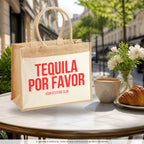 Tequila por favor – Jutetasche mit Spruch, im Café